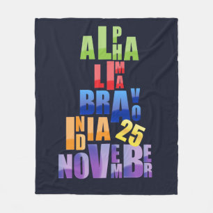 Albin 25 Fonetiskt alfabet Fleecefilt