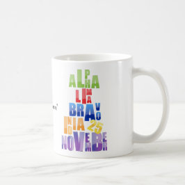 Albin 25 Fonetiskt alfabet Kaffemugg