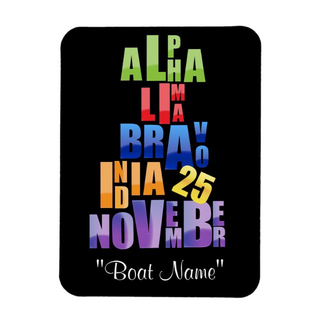 Albin 25 Fonetiskt alfabet Magnet (Vertikal)