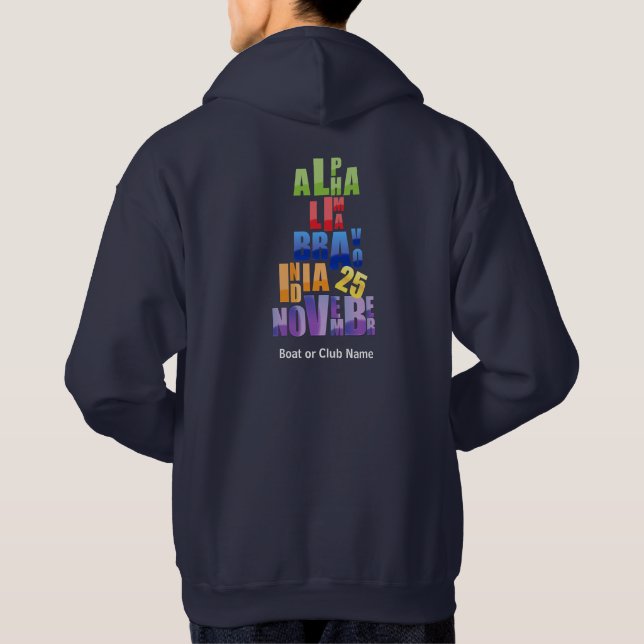Albin 25 Phonetic Alphabet Hoodie (Baksida)