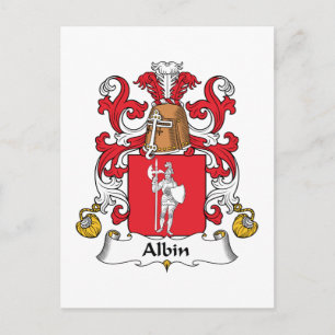 Albin Family Crest Vykort