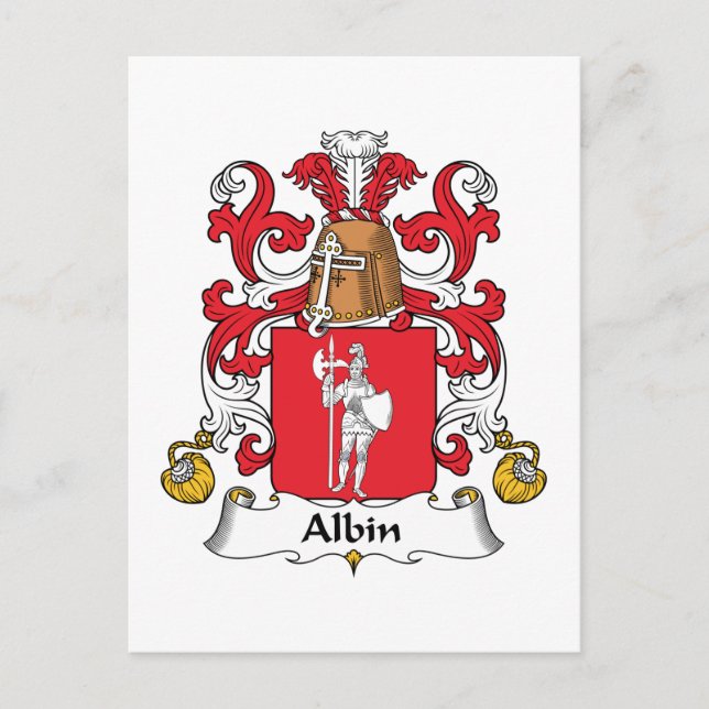 Albin Family Crest Vykort (Framsida)