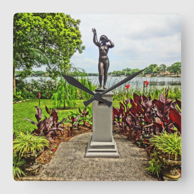 Albin Polasek Sculpture Gardens Winter Park FL Fyrkantig Klocka (Framsida)