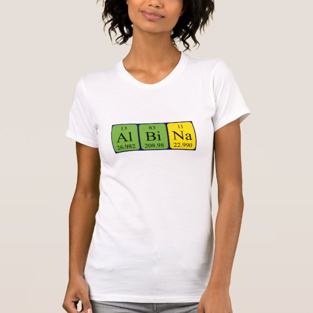 Albina Periodic bord namn shirt Tee (Framsida)