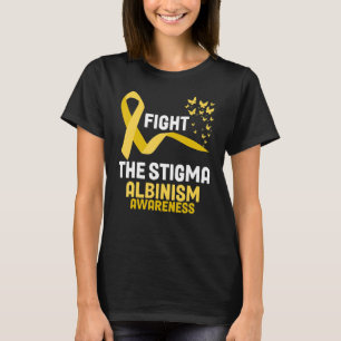 Albinismens medvetenhet i juni Vi Bära Gult T Shirt
