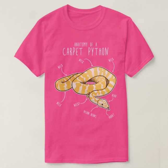 Albino Darwin pet Python Snake Anatomy T Shirt (Design framsida)