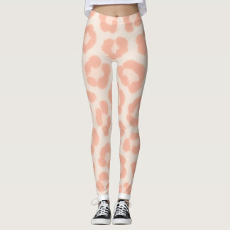 Albino Gepardtryckta Leggings | Rosa & Kräm Anim
