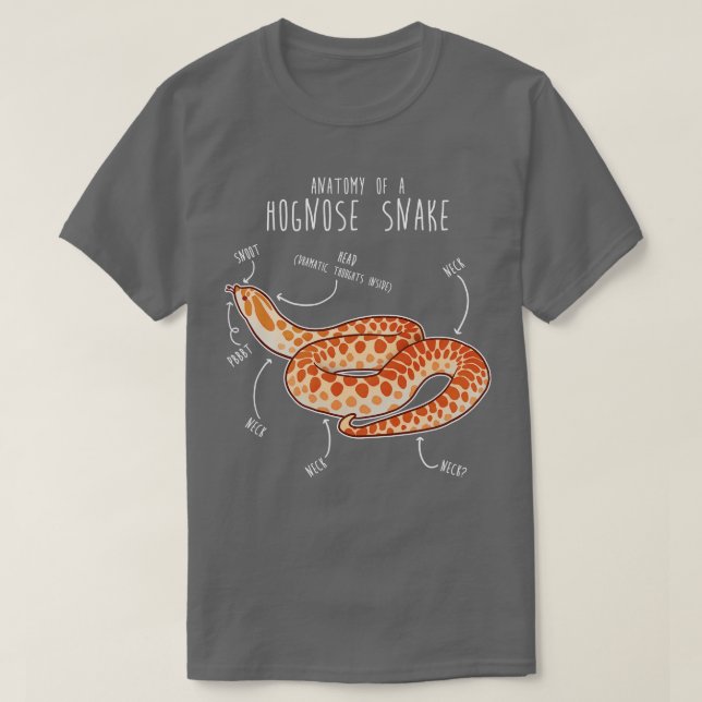 Albino Hognos Snake Anatomy T Shirt (Design framsida)