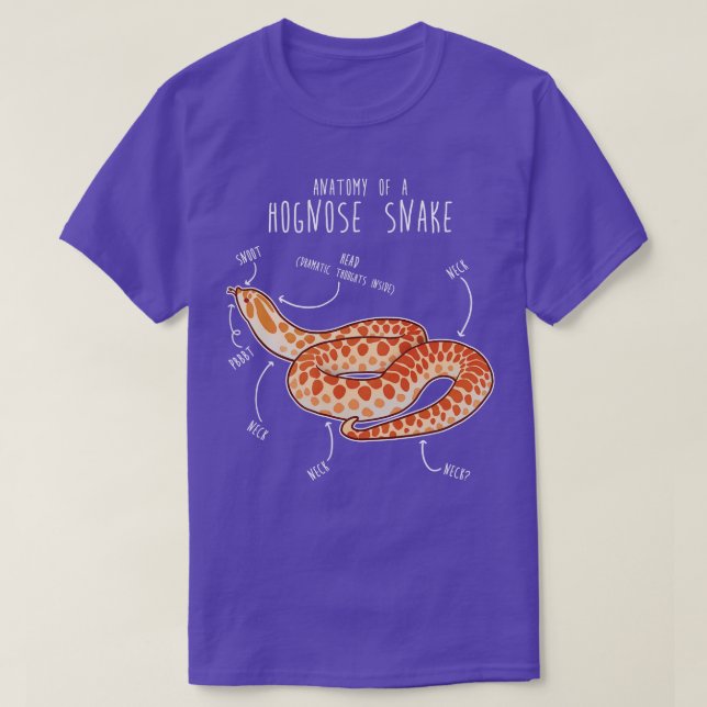 Albino Hognos Snake Anatomy T Shirt (Design framsida)