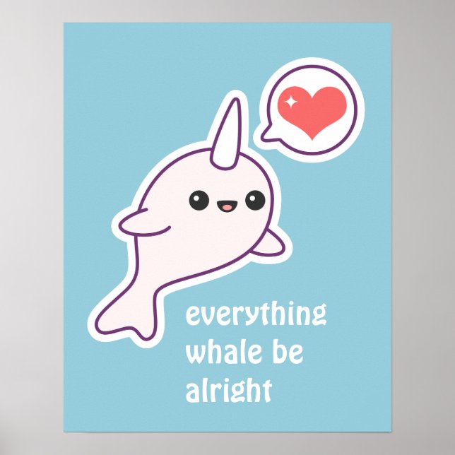 Albino Narwhal Poster (Framsidan)