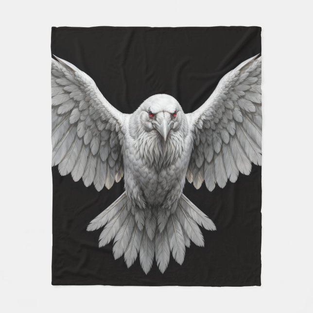 Albino Raven Fleecefilt 127x152 — Gotisk (Framsidan)