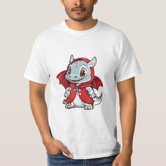 Albinodrake i rött t shirt (Framsida)