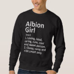 Albion Girl Mi Michigan Funny City Roots Lång Ärmad Tröja<br><div class="desc">Albion Girl Mi Michigan Funny City Roots.</div>