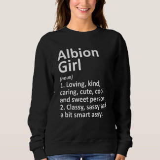 Albion Girl Mi Michigan Funny City Roots T Shirt