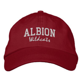 Albion High School Embroired Baseball Hat Broderad Keps