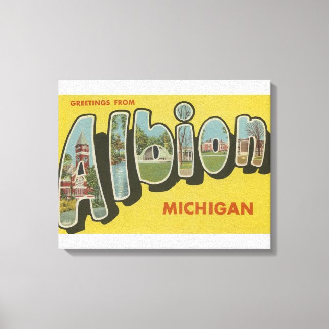 Albion, Michigan - Stora Brev Scenes Canvastryck (Framsida)