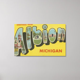 Albion Michigan - stora brevplatser Canvastryck