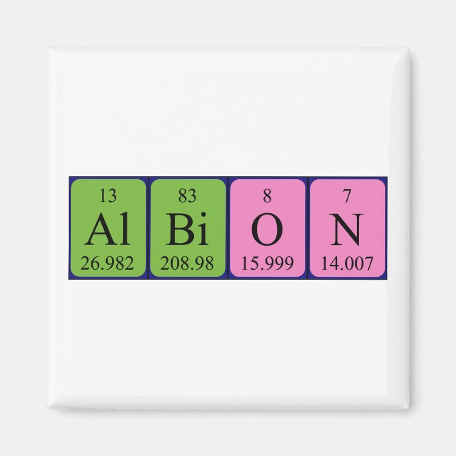 Albion Periodisk magnet bord namn (Framsidan)