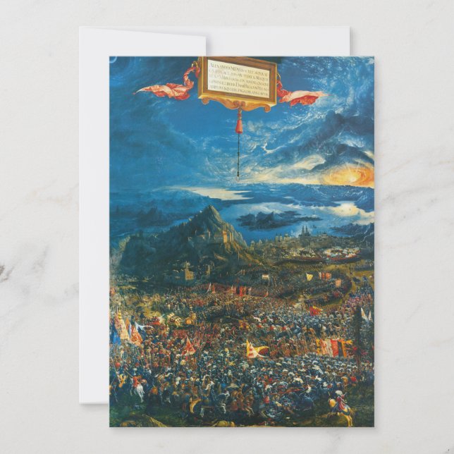 Albrecht Altdorfer - Slaget Alexander at Is Inbjudningar (Framsida)