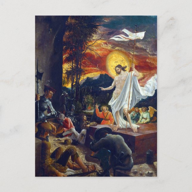 Albrecht Altdorfer The Resurrection of Jesus Vykort (Framsida)