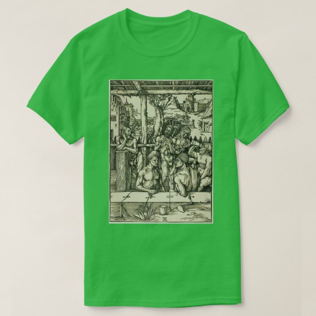 Albrecht Drer Menx27s Bath 1497 T Shirt (Design framsida)