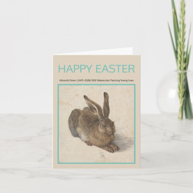 Albrecht Dürer 1502 HARE Påsk-kort Kort (Framsida)