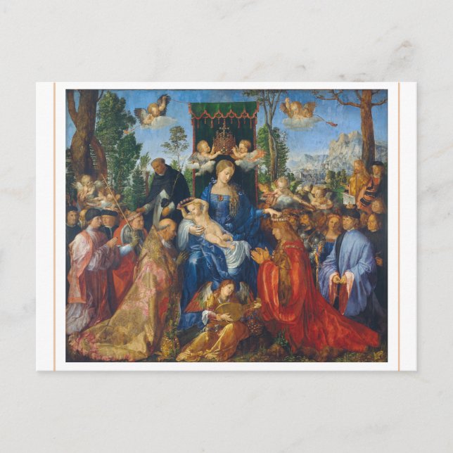 Albrecht Dürer 1506 Proast of the Rosary Postcard Vykort (Framsida)