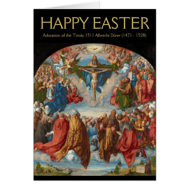 Albrecht Dürer 1511 Adoration of the Trinity Hälsningskort (Framsidan)