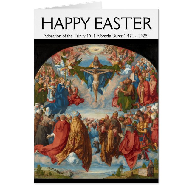 Albrecht Dürer 1511 Adoration of the Trinity OBS Kort (Framsidan)