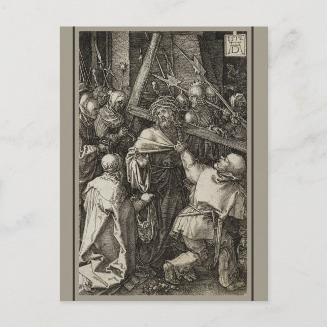 Albrecht Dürer 1512 Jesus Bearing the Kor Vykort (Framsida)