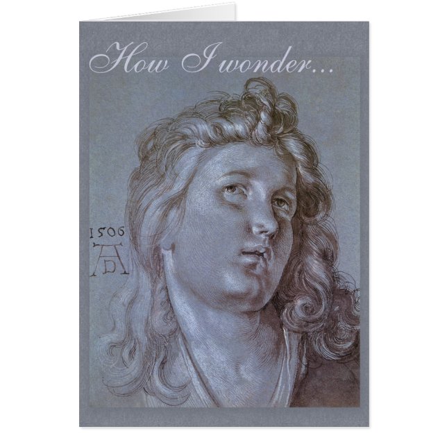 Albrecht Dürer Angel Thoughts CC0371 Hälsningskort (Framsidan)