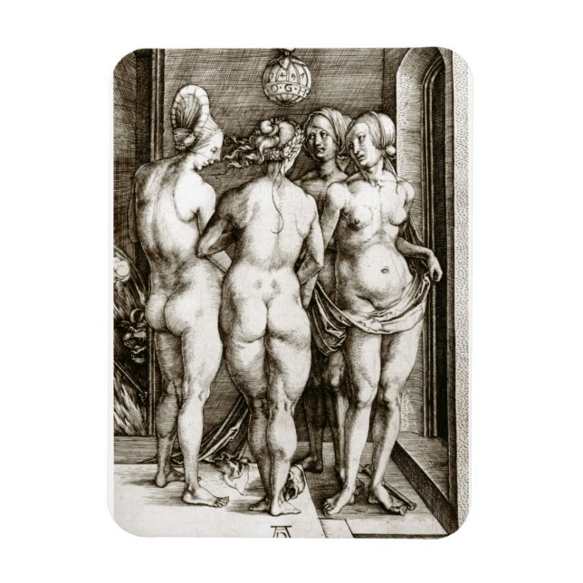 Albrecht Durer - de fyra vitsorna Magnet (Vertikal)