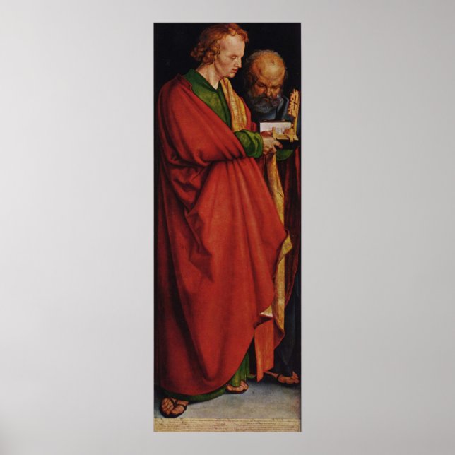 Albrecht Durer, den Lämnat panelen med fyra apostl Poster (Framsidan)