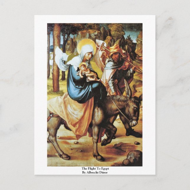 Albrecht Dürer flyg till Egyptenen Vykort (Framsida)