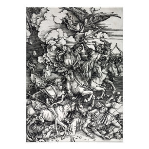 Albrecht Dürer Four Horsin från Apocalypse Pos Fototryck