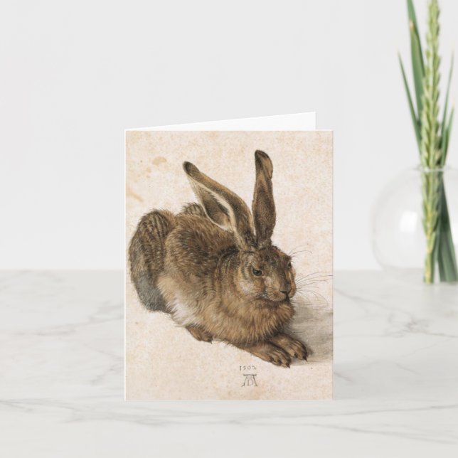 Albrecht Dürer - Junger Hase (Ung hare), 1502 Kort (Framsida)