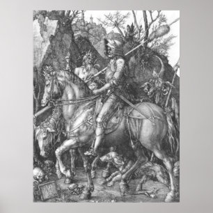 Albrecht Durer Knight Death och Djävulen Poster