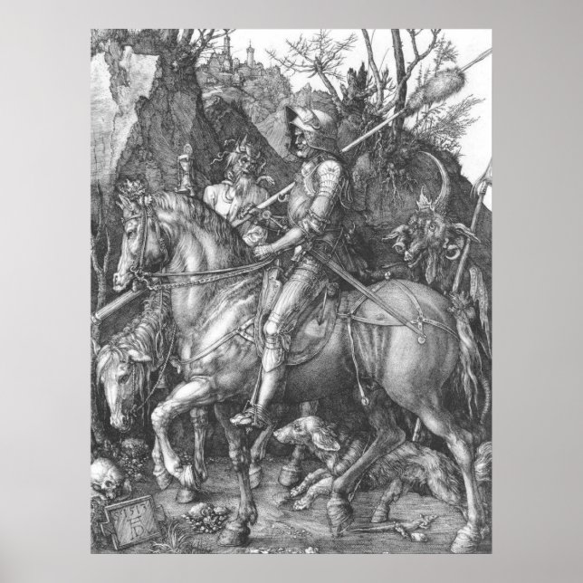 Albrecht Durer Knight Death och Djävulen Poster (Framsidan)
