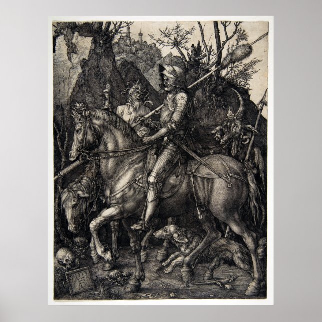 Albrecht Dürer Knight, Döden och Djävulen Poster (Framsidan)