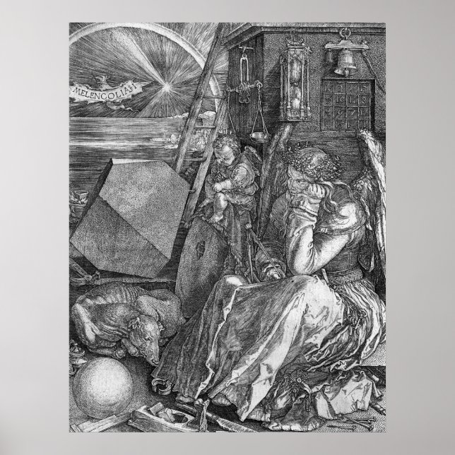 Albrecht Durer Melencolia I Poster (Framsidan)