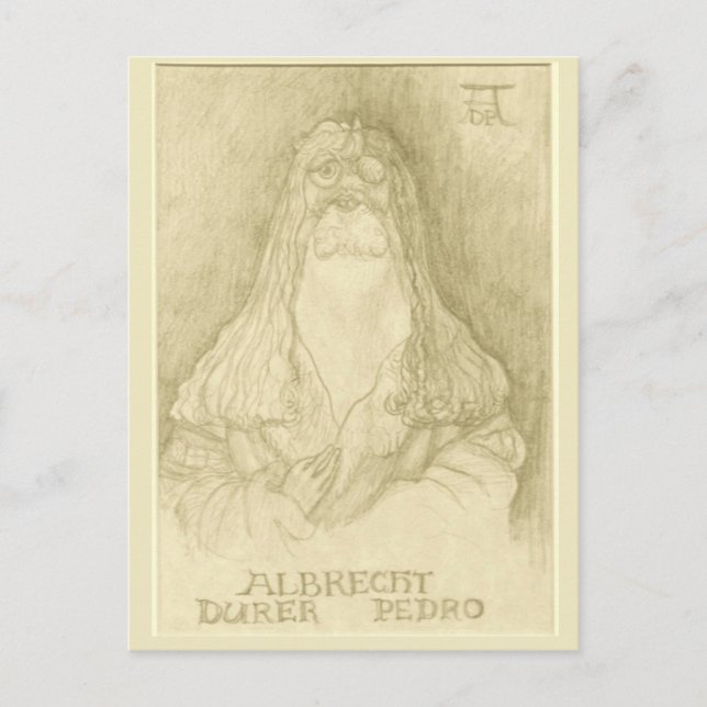"Albrecht Durer Pedro" vykort (Framsida)