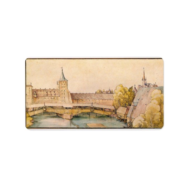 Albrecht Durer - pub torr i Nürnberg Adressetikett (Framsidan)