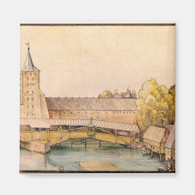 Albrecht Durer - pub torr i Nürnberg Magnet (Framsidan)
