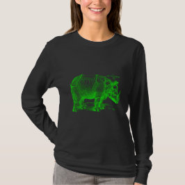 Albrecht Durer Renaissance Rhinoceros i Grönt T Shirt