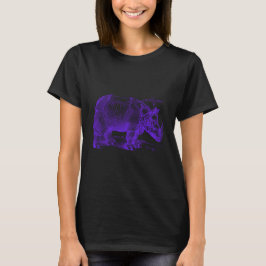 Albrecht Durer Renaissance Rhinoceros in Lila T Shirt