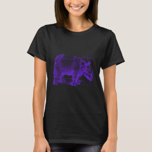 Albrecht Durer Renaissance Rhinoceros in Lila T Shirt
