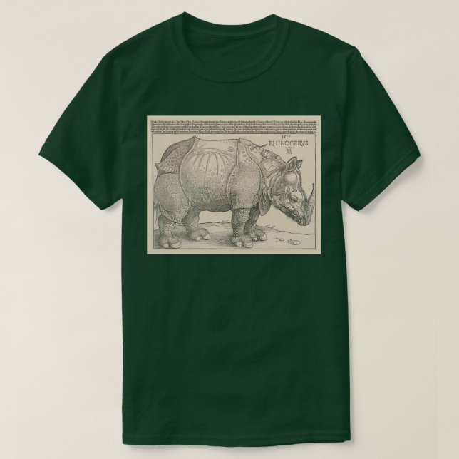 Albrecht Durer Rhinoceros 3 T Shirt (Design framsida)