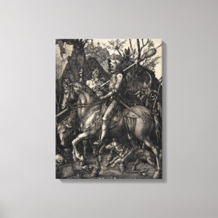 Albrecht Dürer riddare, död och djävulen Canvastryck