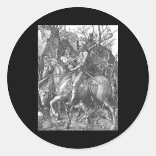 Albrecht Durer riddaredöd och djävulen Runt Klistermärke