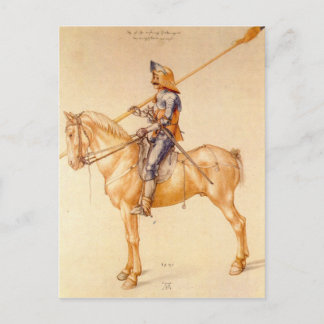 Albrecht Durer - Rider in pansor Vykort